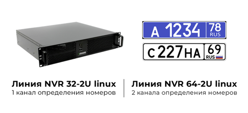 Линия NVR 64 2U Linux