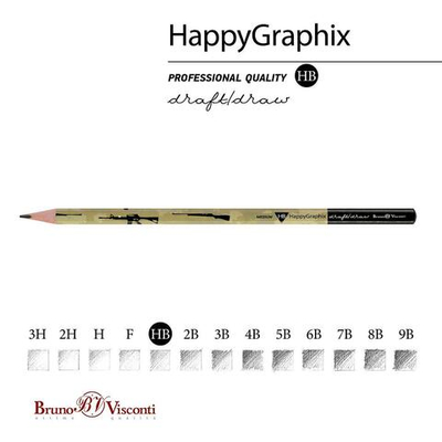 Карандаш ч/г НВ "HappyGraphix. Милитари. Оружие" (Bruno Visconti)