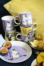 Кружка и блюдце Arabia Moomin Niiskuneiti, сиреневый ( Из Финляндии )