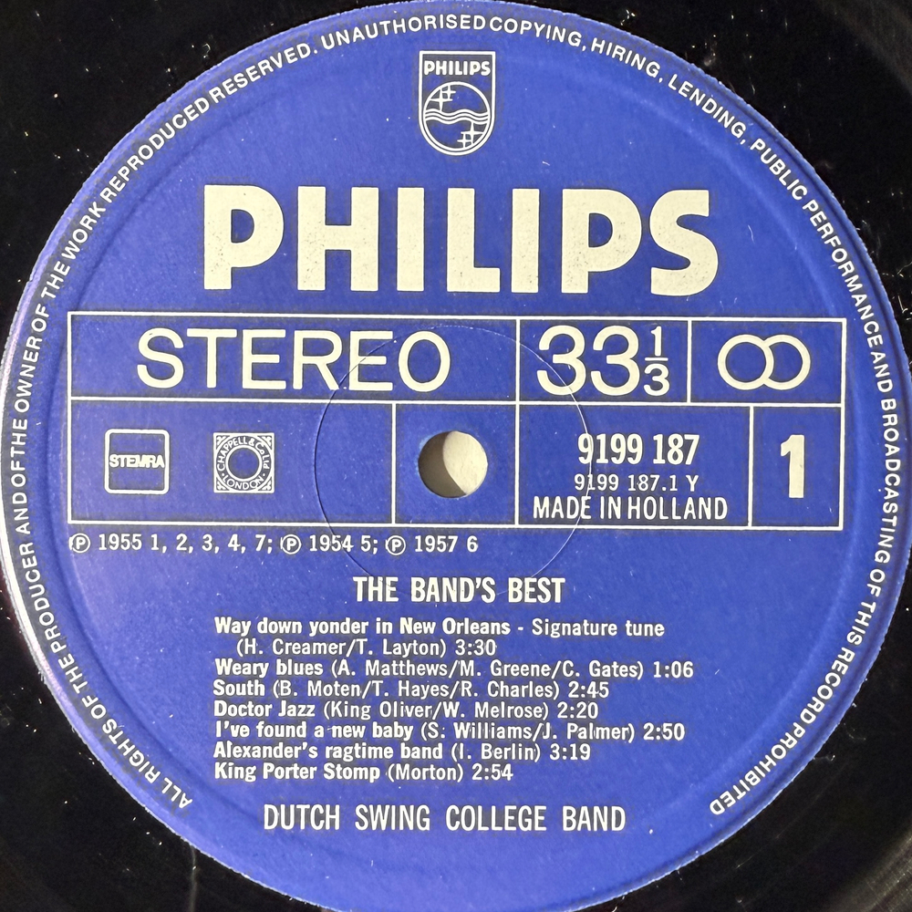 Dutch Swing College Band ‎– The Band's Best 2LP (Голландия 1977г.)
