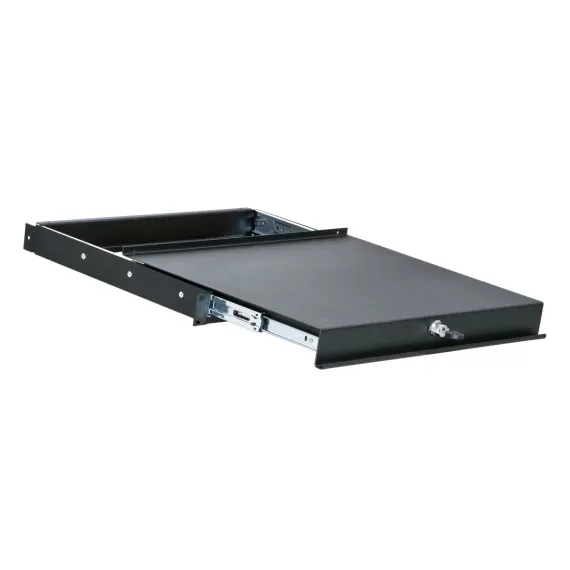 K&amp;M 49070-000-55 выдвижная рэковая полка на замке, высота 1 RU