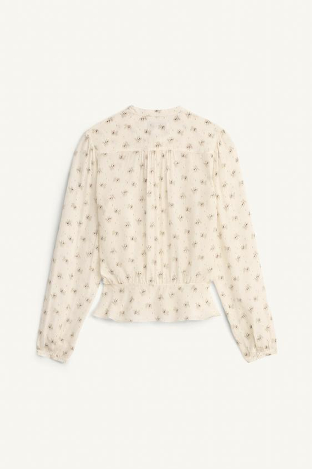 Блузка с узором и шнурками, ограниченная серия - ZARA