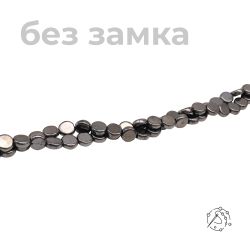 Нить бусин гематит Диск, 6 мм