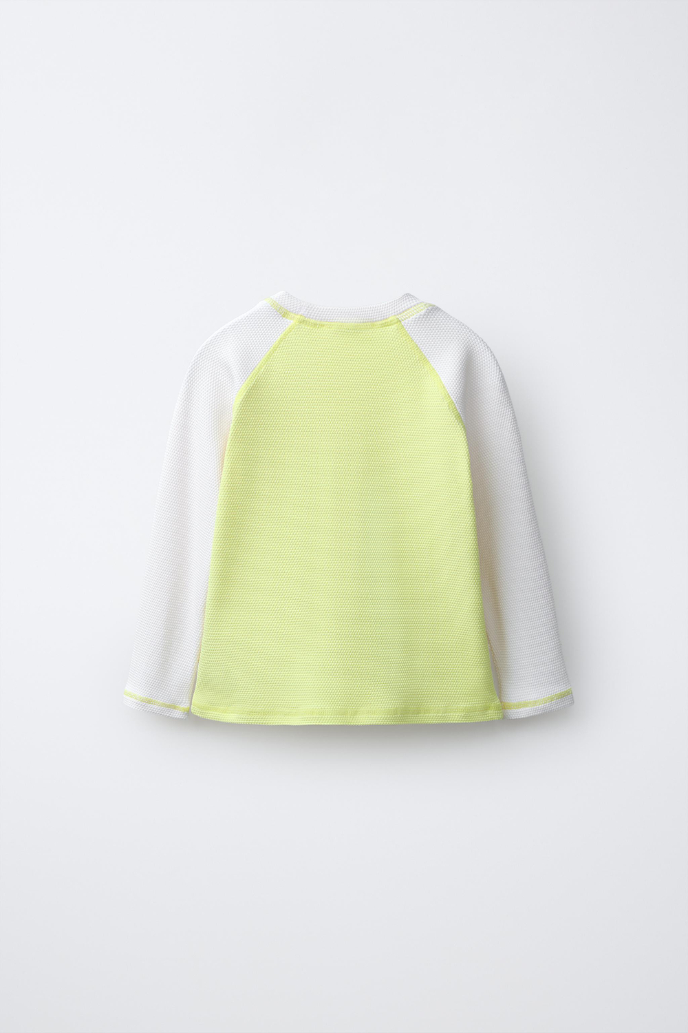 ZARA КУПАЛЬНАЯ ФУТБОЛКА РЕГЛАН, СВЕТЛО-ЛАЙМОВЫЙ