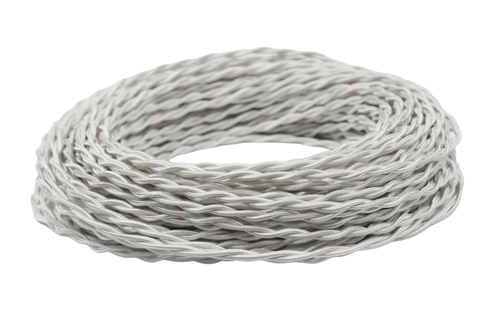 Ретро провод витой Белый Шелк Interior Wire Магус ТМ ПВР2075-К002 / 3х1,5