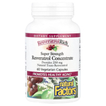 Natural Factors, ResveratrolRich®, концентрат ресвератрола, суперсила, 60 вегетарианских капсул