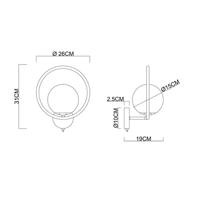 Бра Arte Lamp MATISSE A7741AP-1BK, 1хE14