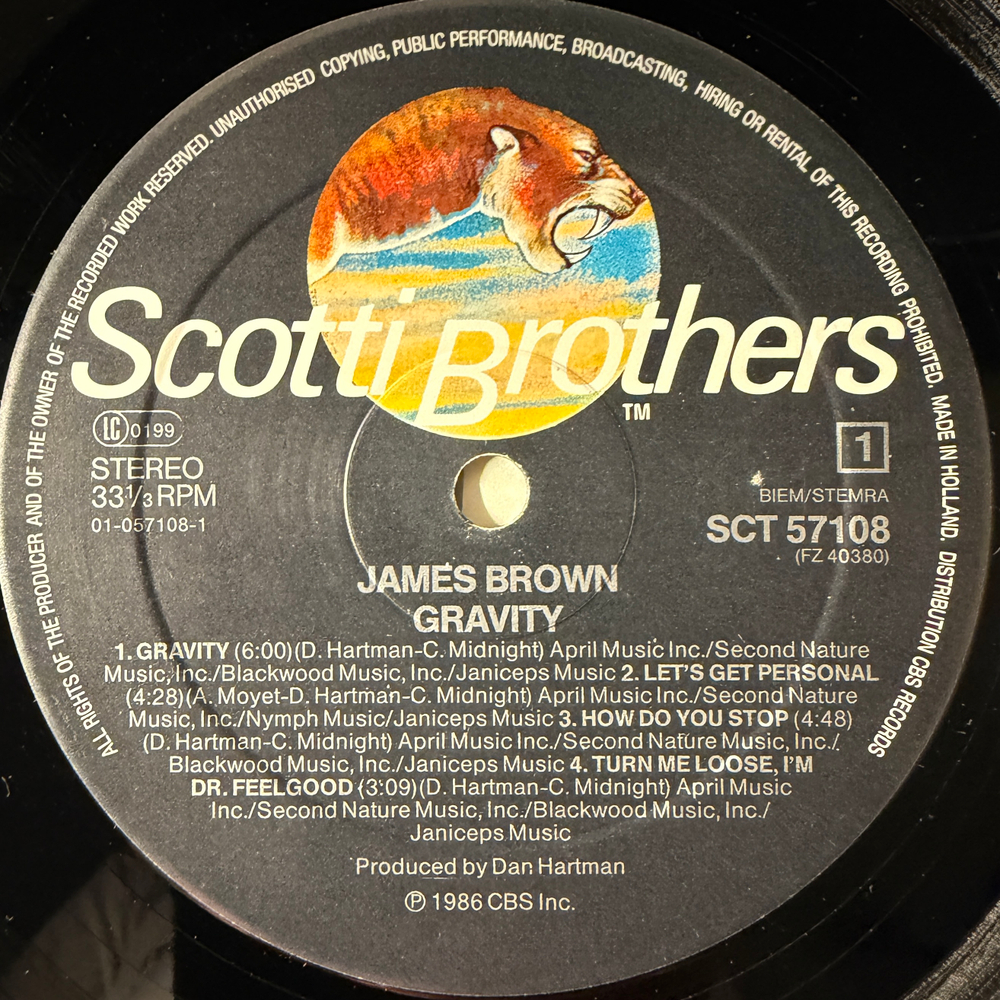 James Brown - Gravity (Голландия 1986г.)