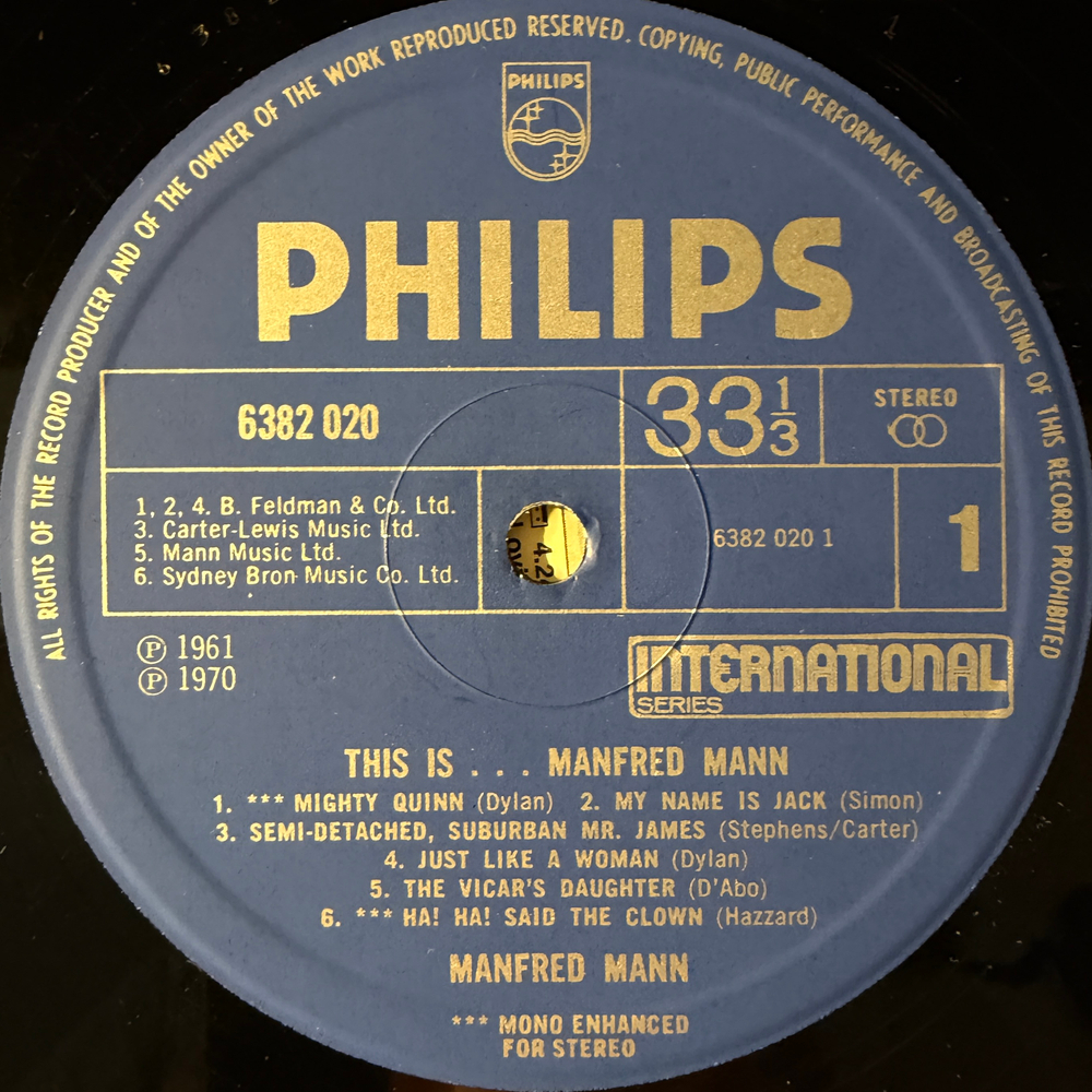 Manfred Mann ‎– This Is… Manfred Mann (Англия)