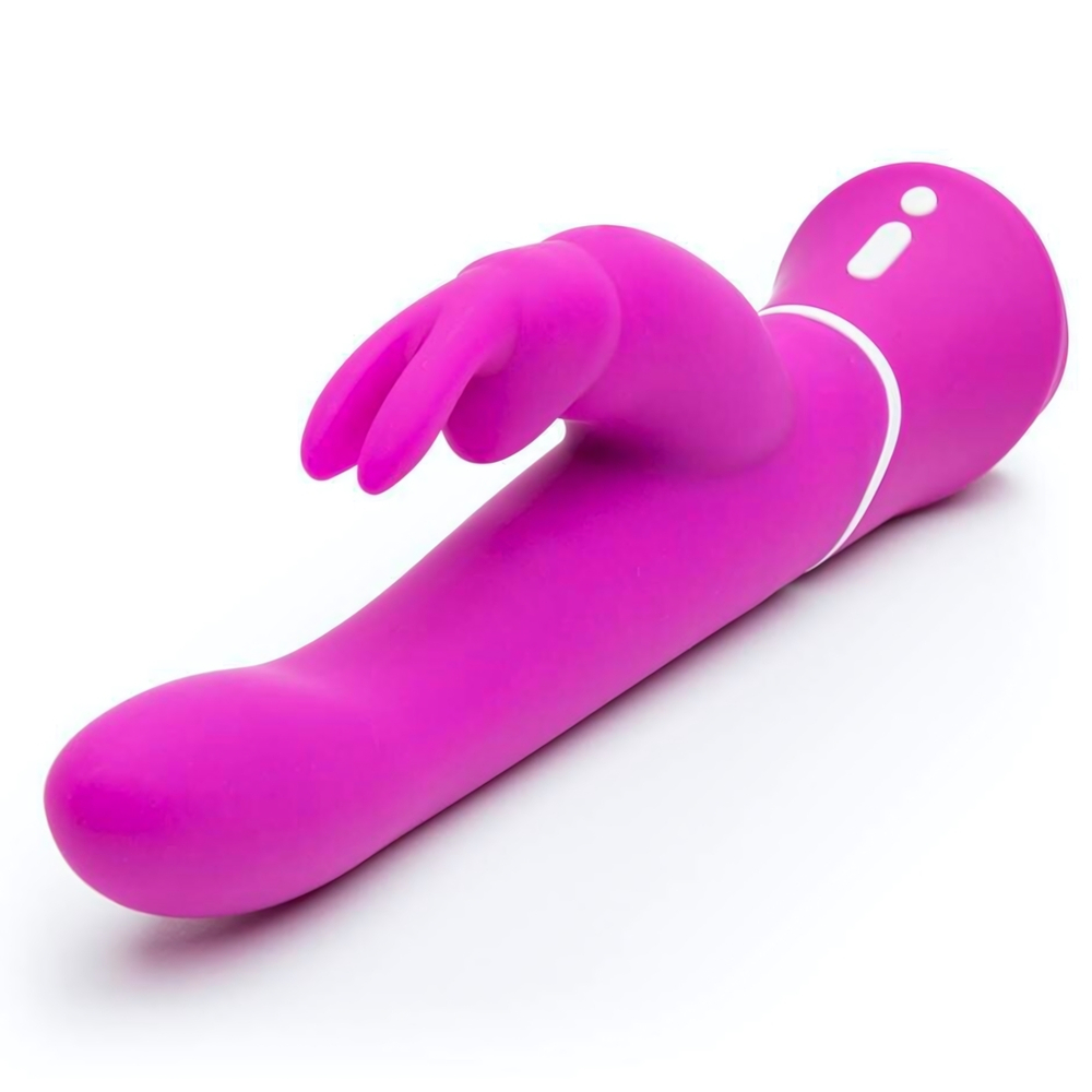 Лиловый вибратор-кролик Curve Rechargeable Rabbit Vibrator - 25,4 см. (Цвет: лиловый)
