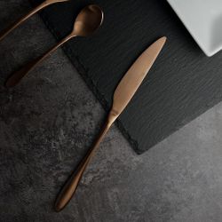 Нож столовый 23,5 см матовый цвет светлая медь PVD Alessi-Copper P.L. [12]