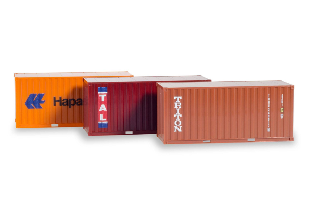Набор контейнеров 3x20 футов "Hapag Lloyd / TAL / Triton"