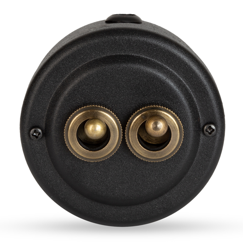 Переключатель (проходной) ретро тумблерный 2 кл. Черный "Black matt" VINTAGE-BRASS 30402-5 / 2 группы света, проходной