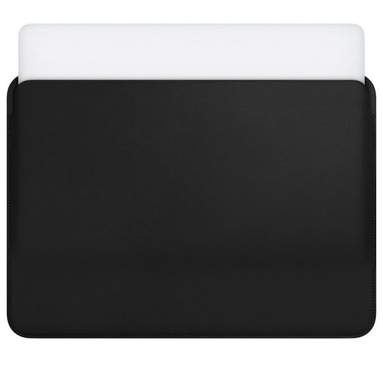 Чехол конверт из кожи Leather Sleeve для Macbook 13" Черный