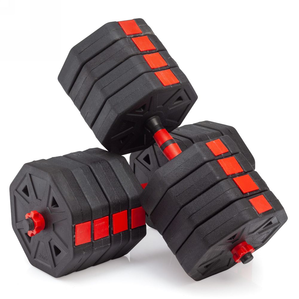 Гантели гексагональные разборные с грифом, 50 кг. (2 шт. х 25 кг.) VictoryFit VF-DН500