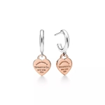 Серьги кольца из серебра и розового золота, Tiffany 💠Return to Tiffany