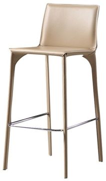 Дизайнерский барный стул Saddle Chair Barstool бежевая кожа