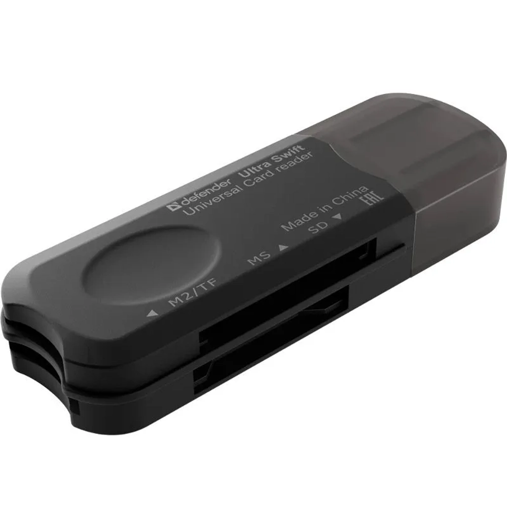 Картридер Defender Ultra Swift USB 2.0, 4 слота (83262)