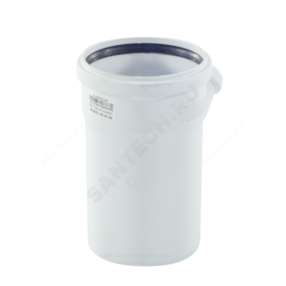 Тройник PP-H переходной бесшумный белый RAUPIANO PLUS Дн 110х50х45гр б/нап в/к Rehau 11213041001