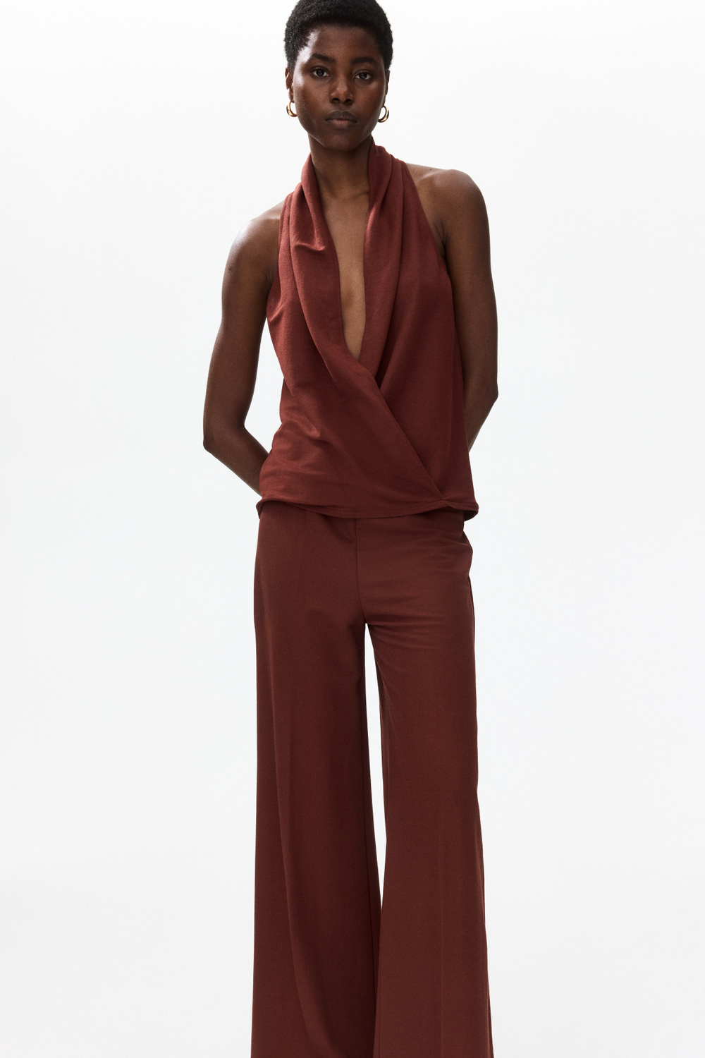 Широкие брюки без застёжки - H&M