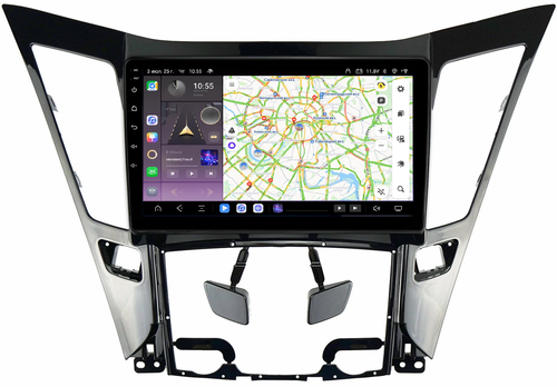 Магнитола для Hyundai Sonata 2010-2013 (YF) - Kuberg QLed, Android 13, Быстрейшая, CarPlay, SIM-слот