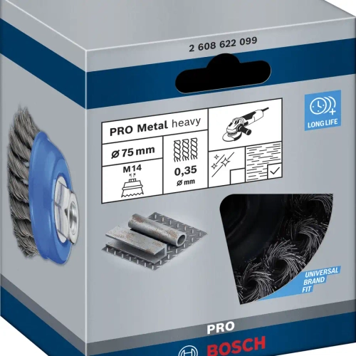 Чашечная щётка PRO Metal heavy 0,35х75 мм BOSCH 2608622099