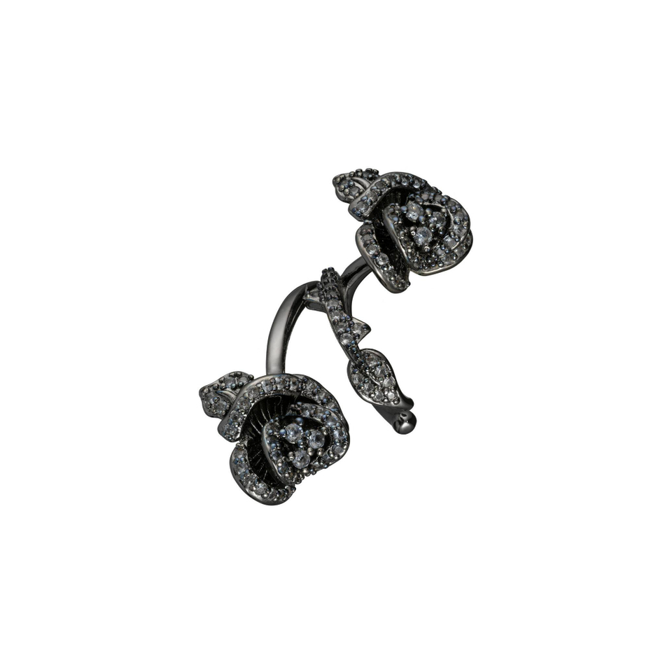 Кафф с двумя розами — Caviar Jewellery, черный