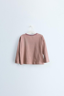 ZARA TIMELESS — ФУТБОЛКА В ПОЛОСКУ, КОРАЛЛОВО-РОЗОВЫЙ