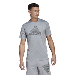 Мужское теннисное поло adidas BOS Primeblue T-Shirt Men - Silver