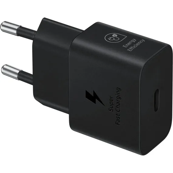 Зарядный блок Samsung Type-C 25W черного цвета