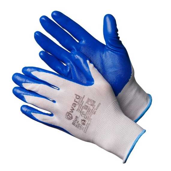 Перчатки Gward Blue нейлоновые с нитриловым покрытием