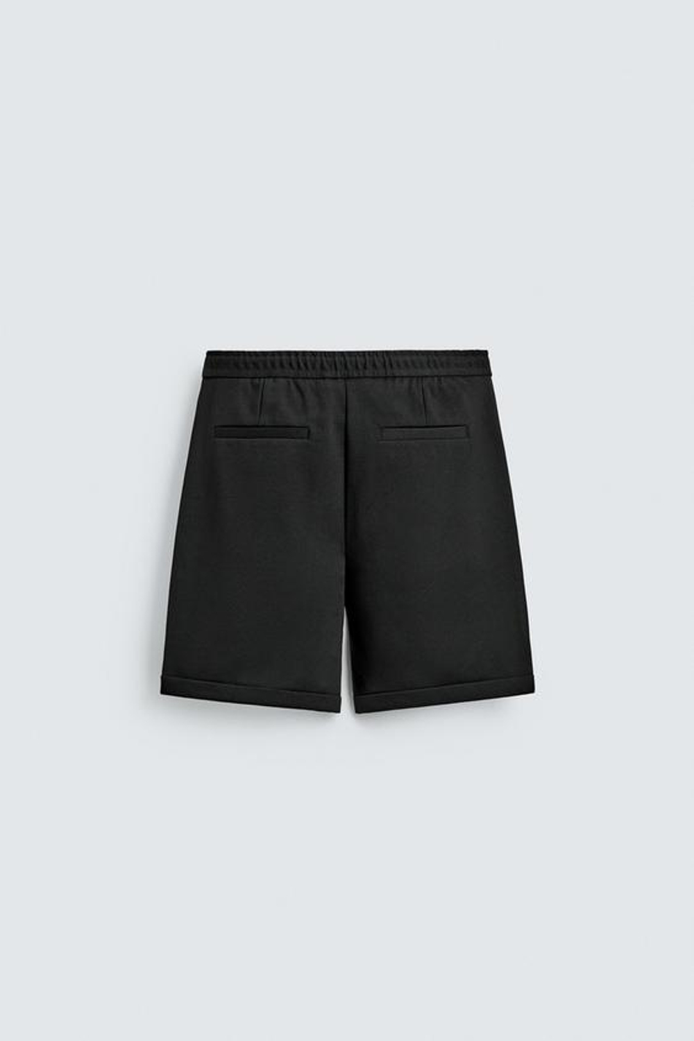 ZARA ШОРТЫ REGULAR FIT COMFORT, ЧЕРНЫЙ
