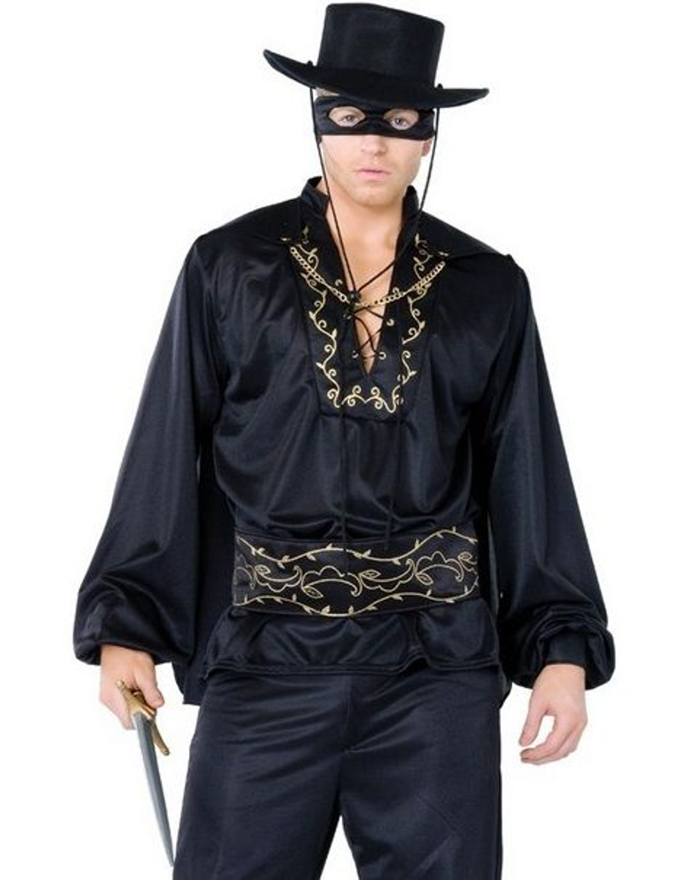 Костюм Зорро Masked Spanish Hero (Размер: XL) (Цвет: черный)