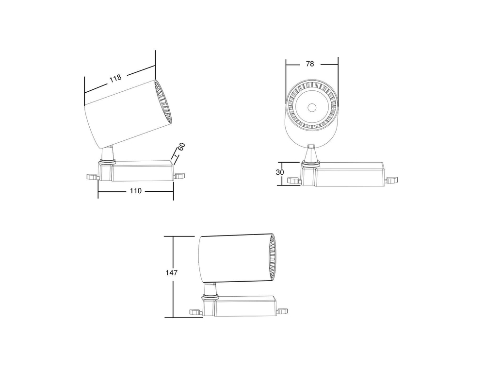 Трековый светильник Technical TR029-3-10W3K-B
