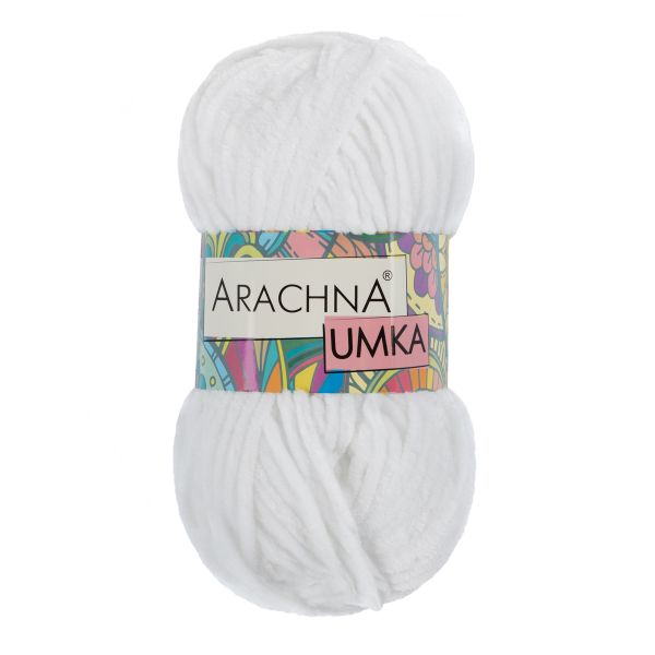 Пряжа Arachna Umka / уп.5 мот. по 100 г, 120 м, 01 белый