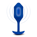 Синяя пробка для ношения с вибрацией 15см b-Vibe Vibrating Snug Plug 4 BV-015-NAV