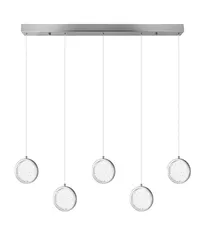 Светильник подвесной светодиодный NewRgy D2061-DW-L5 CHROME, 35 Вт, хромированный