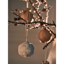 Набор елочных шаров Zero waste из джута из коллекции New Year Essential, 4 шт.