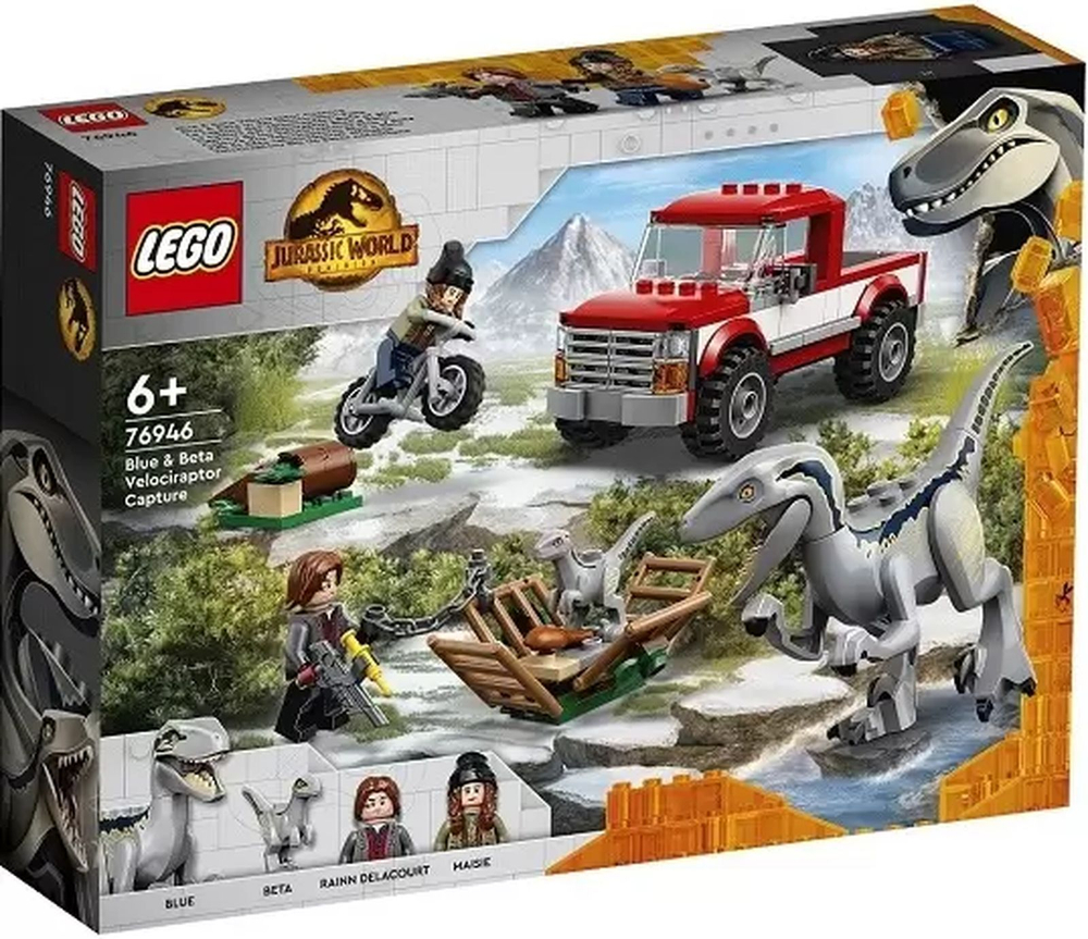 Конструктор LEGO Jurassic World, 76946, Захват синего и бета-велоцираптора 181 шт. (из Финляндии)