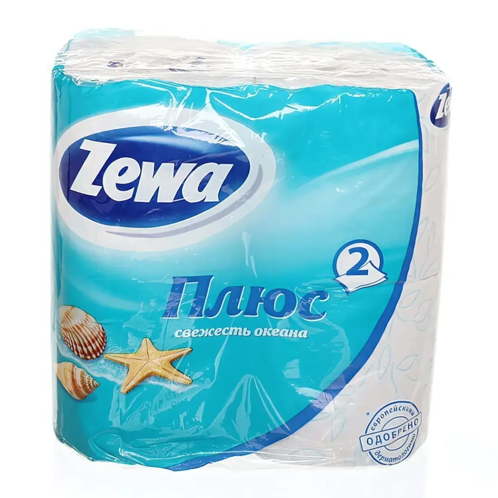 Бумага туалетная ZEWA ОКЕАН.СВЕЖ 4 РУЛ 1*24