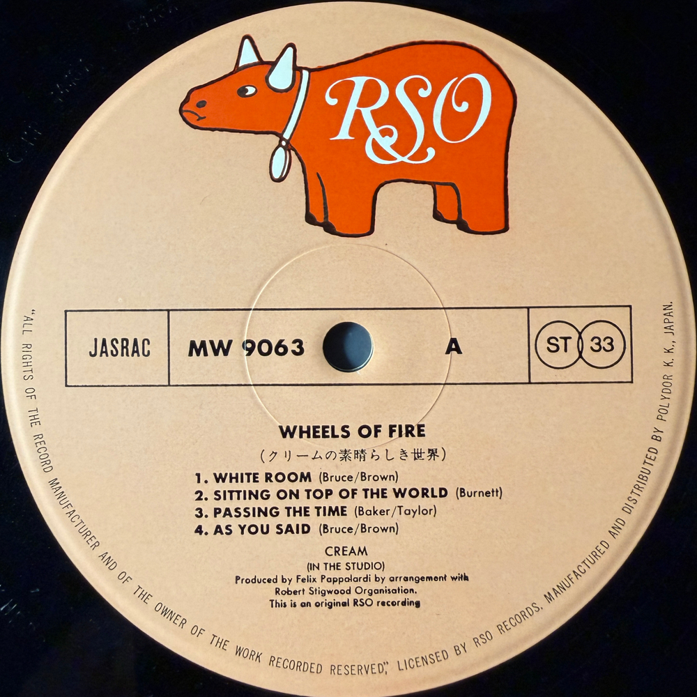 Cream ‎– Wheels Of Fire 2LP (Япония 1975г.)