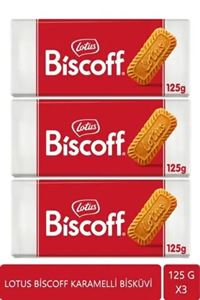 Lotus Biscoff — карамелизованное печенье, 125 г × 3 - Lotus