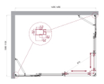 Душевой уголок LUCE-AH-22-145/110-C-Cr