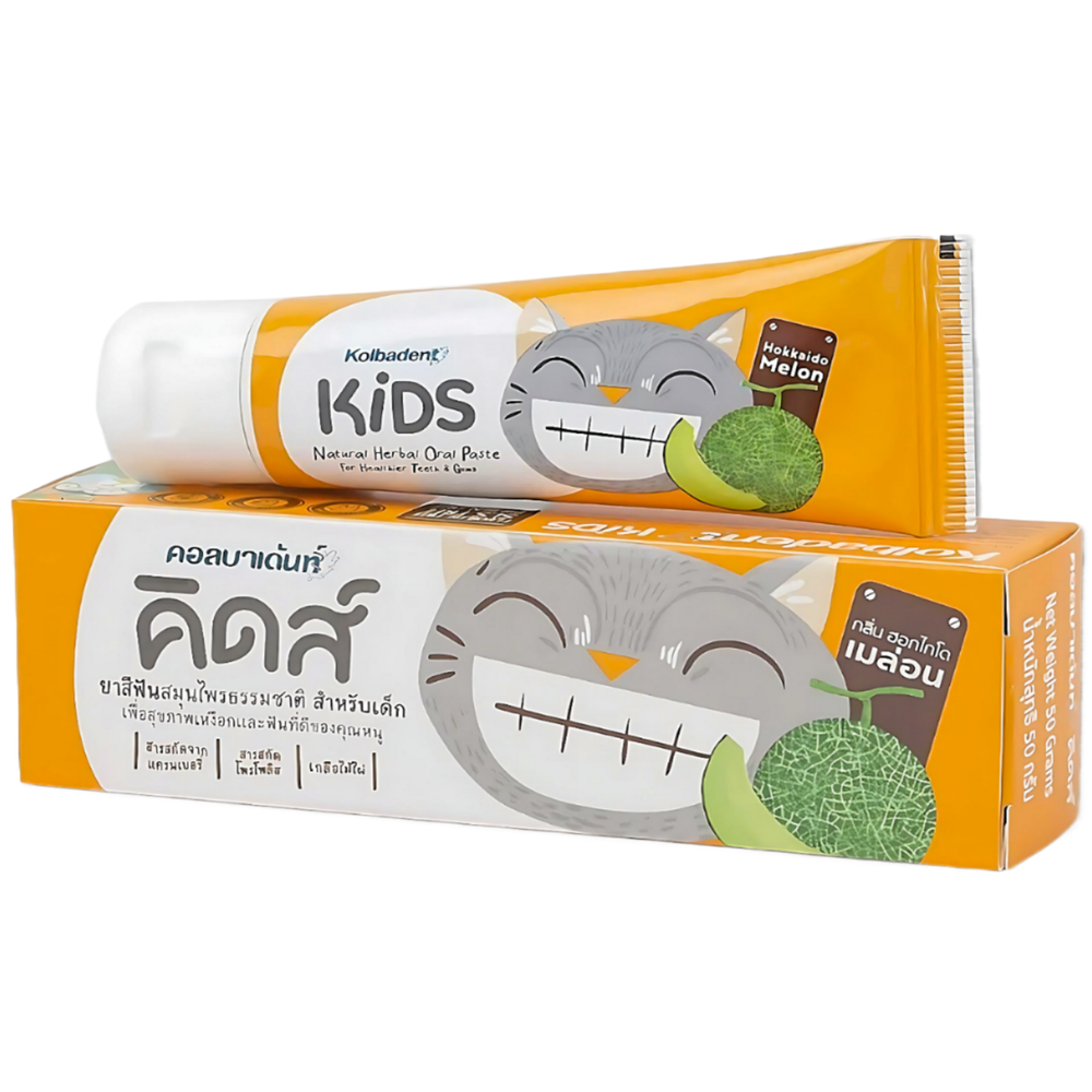 Зубная паста Kolbadent Kids Natural Oral Paste Hokkaido Melon органическая детская Дыня 50 г