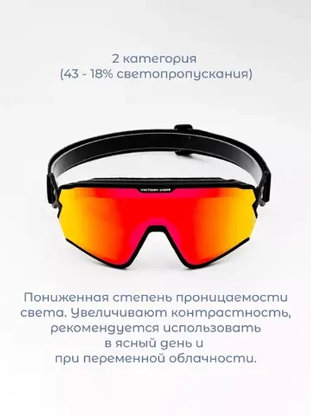 Линза Matrix / Зеркальный оранжево‑красный