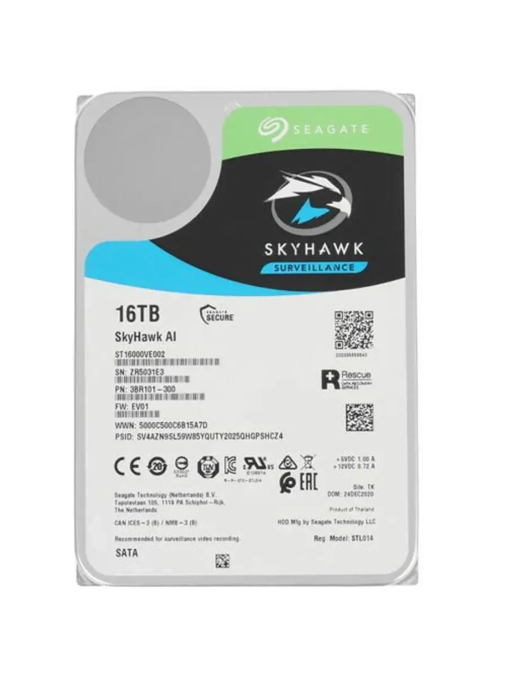 3.5" 16 ТБ Жетский диск SkyHawk AI ST16000VE002