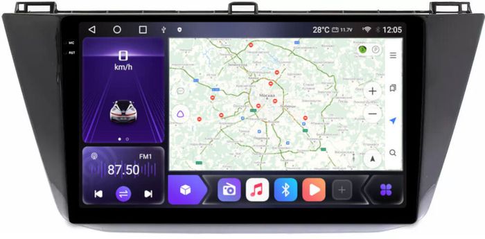 Магнитола для Volkswagen Tiguan 2017+ - Kuberg OL-1913 QLed+2K, Android 12, Быстрая, CarPlay, 4G SIM-слот