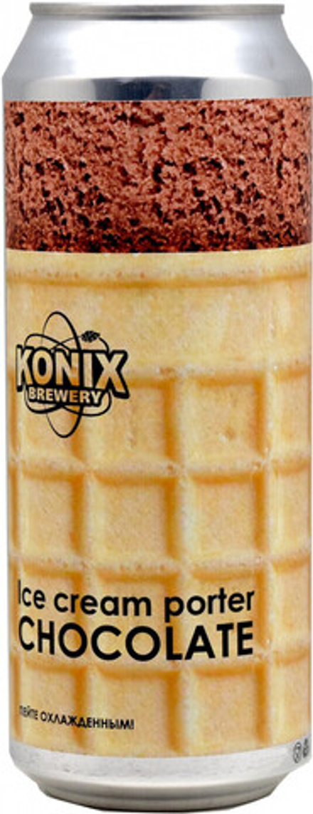 Пиво Коникс Айс Крим Портер Шоколад / Konix Ice Cream Porter Chocolate 0.45 - банка