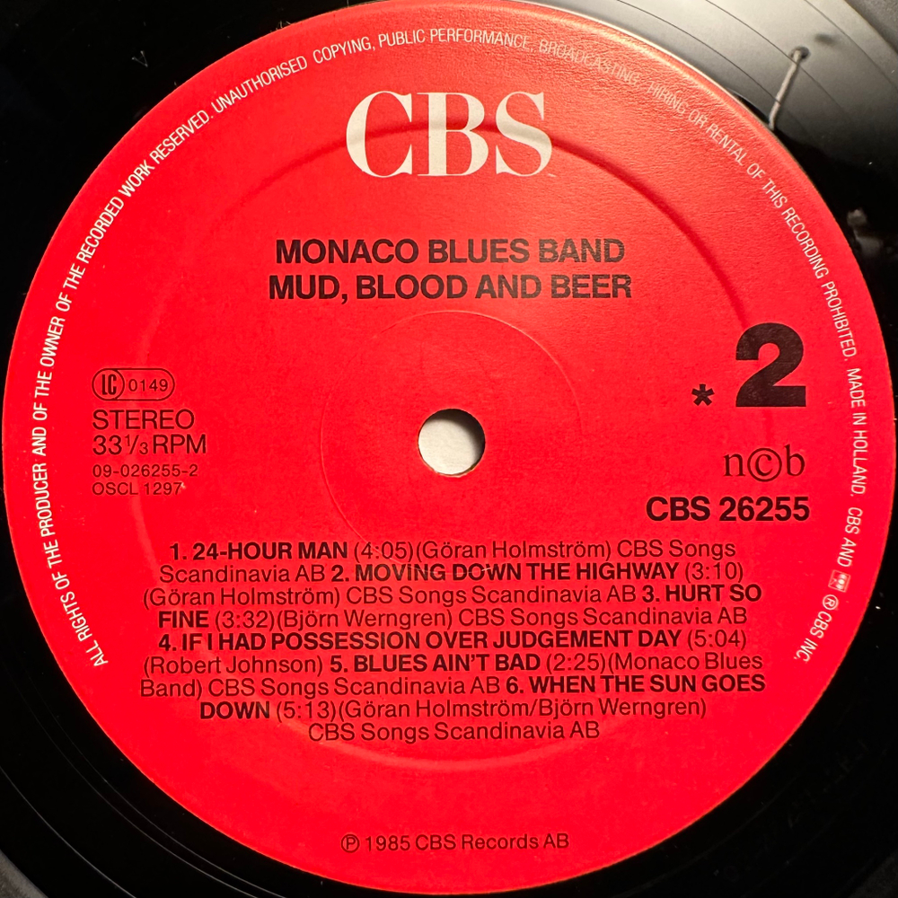 Monaco Blues Band - Mud, Blood And Beer (Голландия 1985г.)