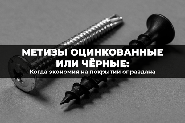 Метизы оцинкованные или черные: когда экономия на покрытии оправдана